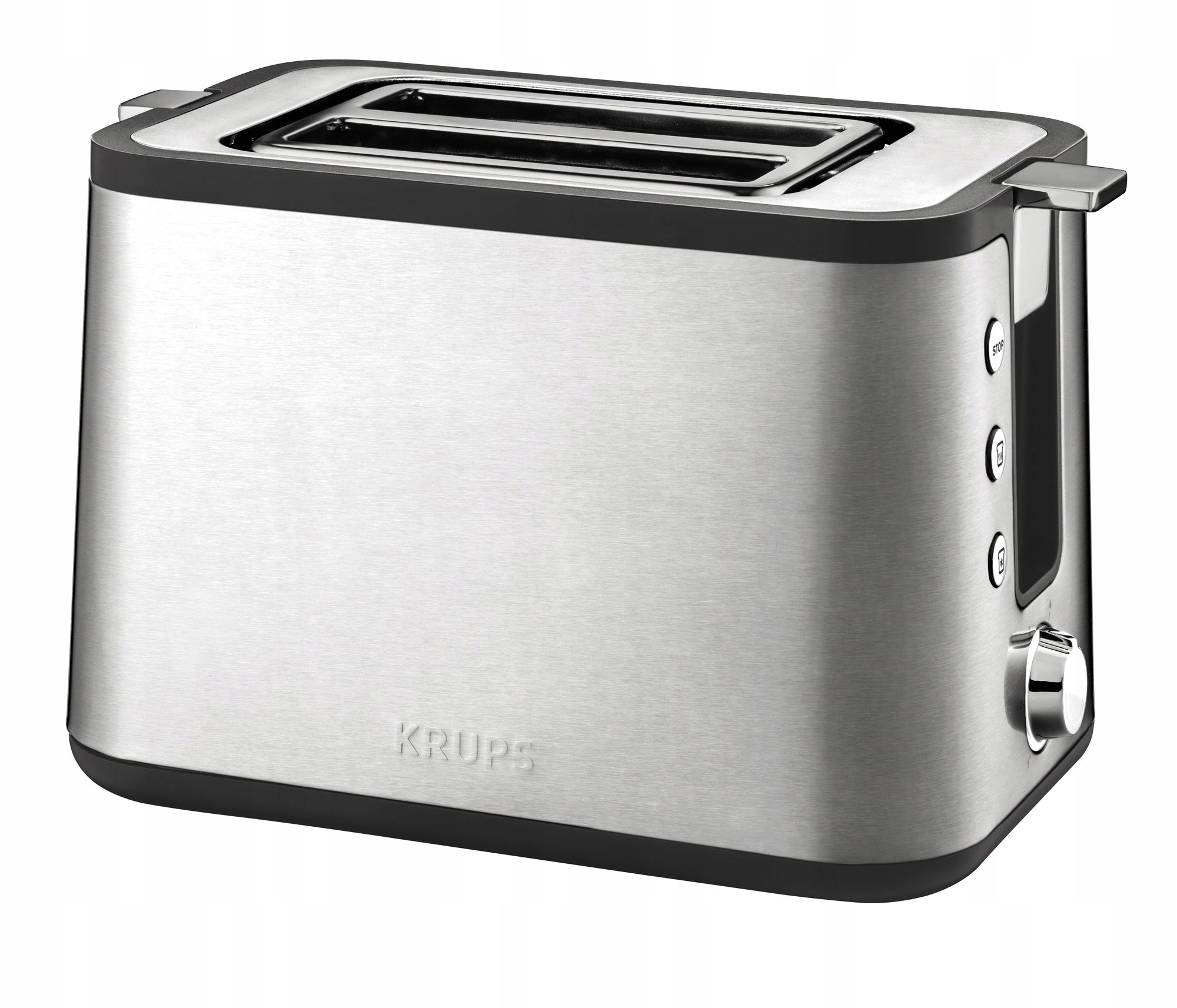KRUPS KH442D Toster Premium 2 Kromki 850W Srebrny Czarny