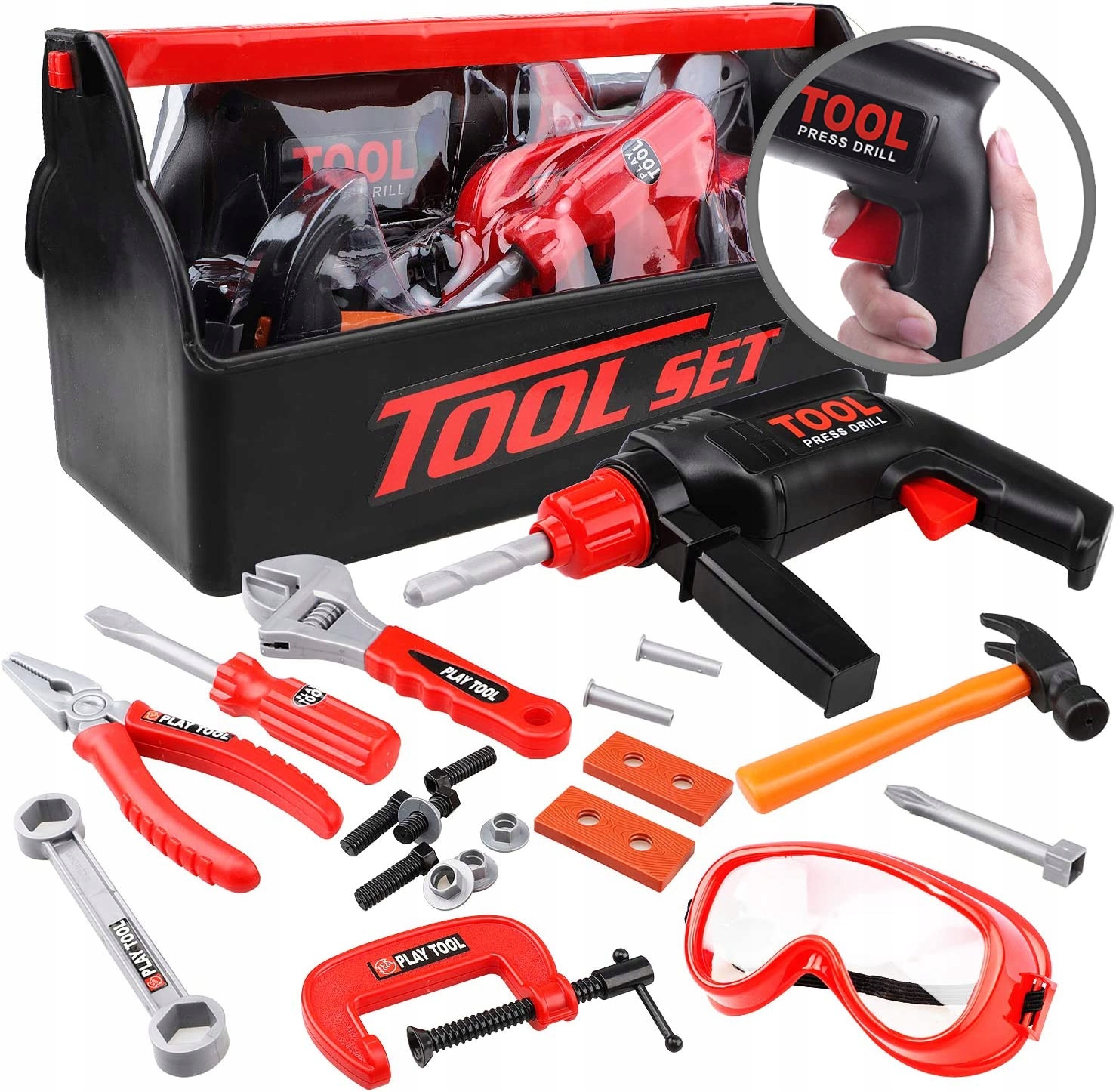 

Zestaw Skrzynka Z Narzędziami Dla Dzieci Wiertarka