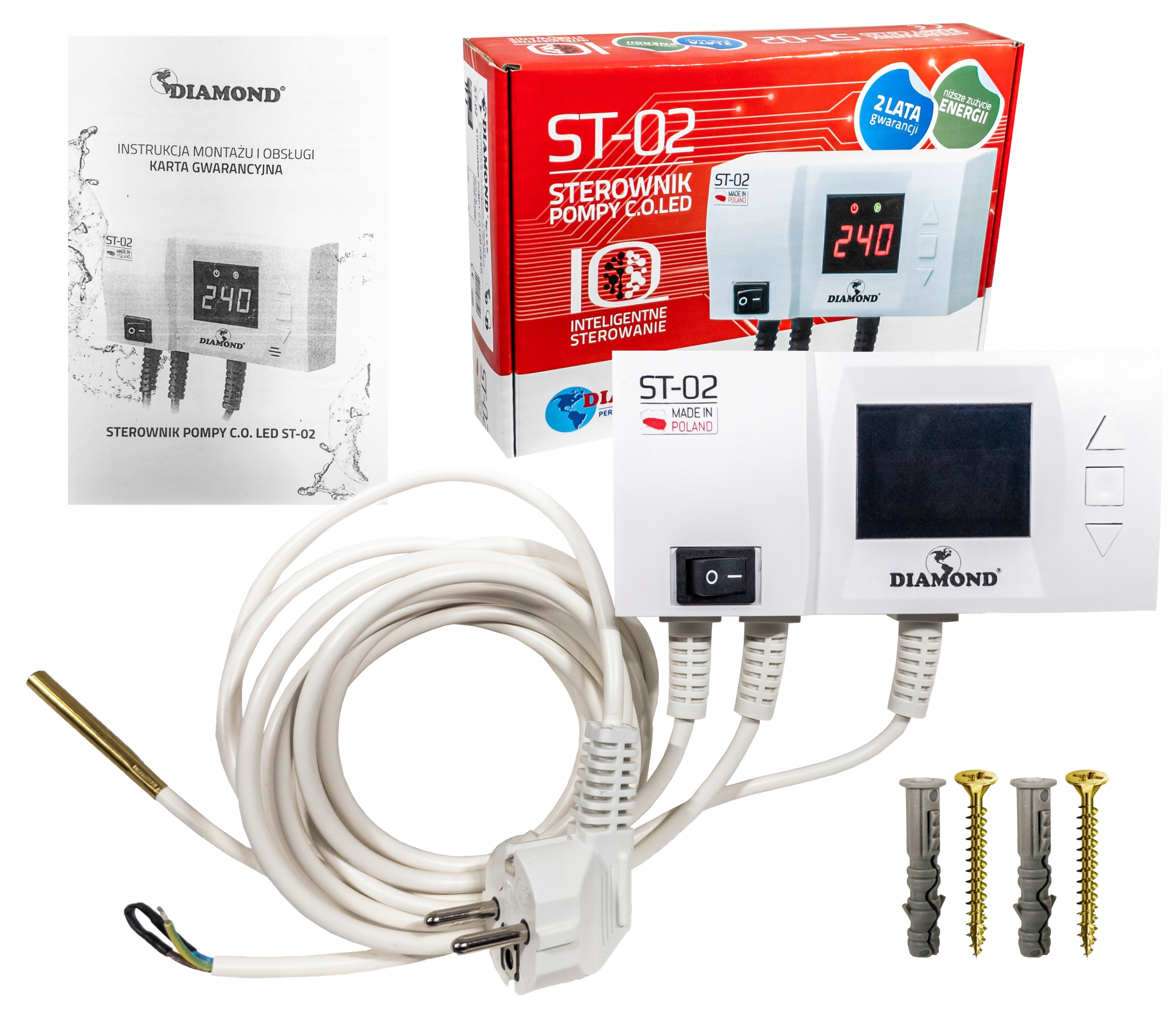 ST02 STEROWNIK POMPY C.O Z WYŚWIETLACZEM LED