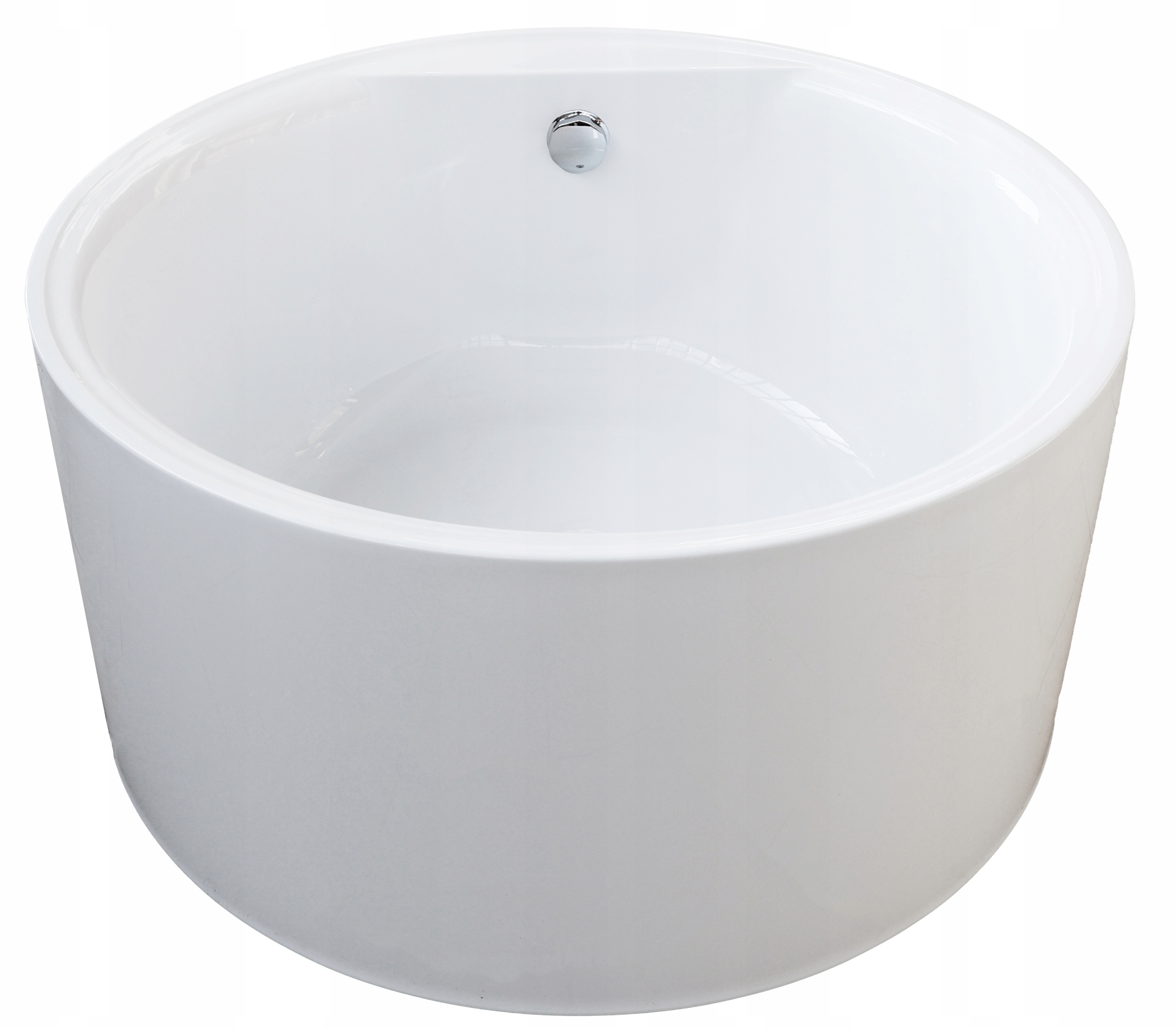 Volně stojící vana kulatá 120x120x58 bílá, akrylová, moderní