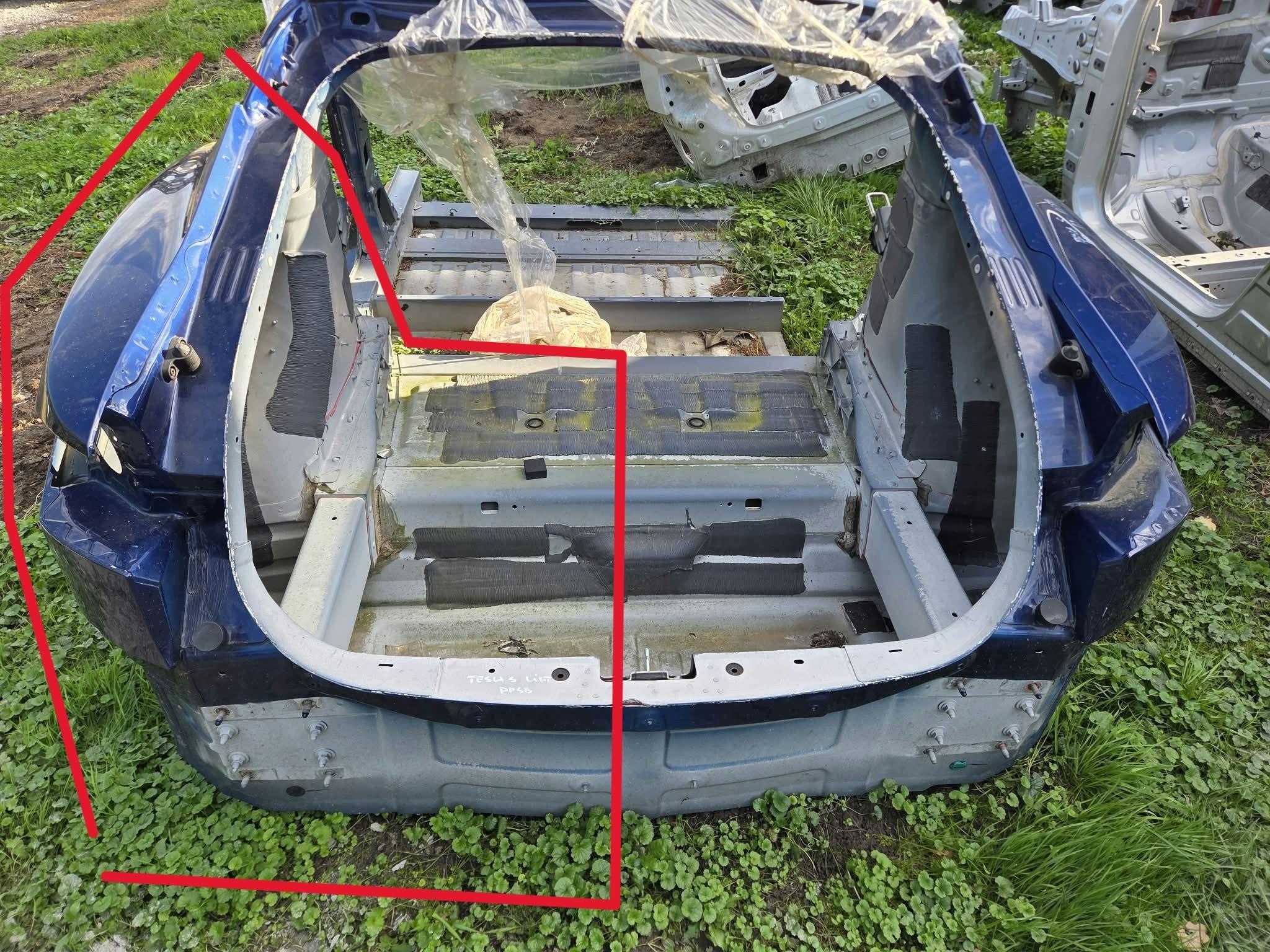 Tesla Model S LIFT kotflügel radhaus längsträger heck links