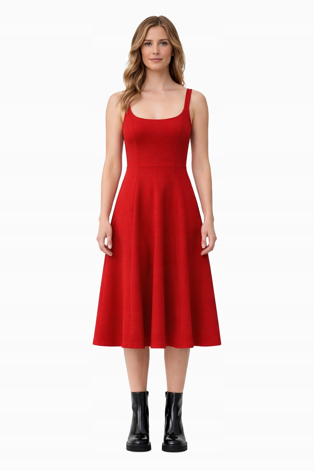 Desigual Červené Šaty MIDI Na Ramínka Hladká S I4C