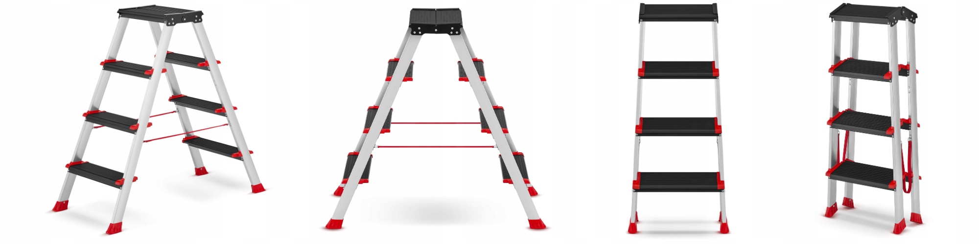 Drabina aluminiowa profesjonalna dwustronna składana HIGHER 2x4 - 3 m — 14
