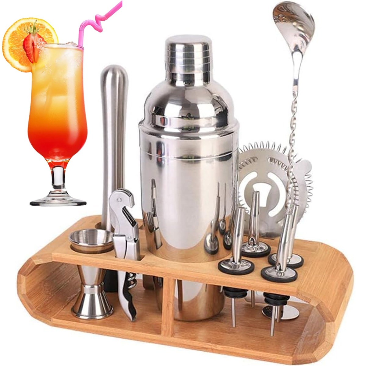 Profesionální Barmanský Set Na Koktejlové Nápoje Shaker Stojan