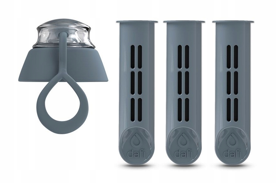 Filtr do butelki DAFI (3szt.) + nakrętka STALOWY