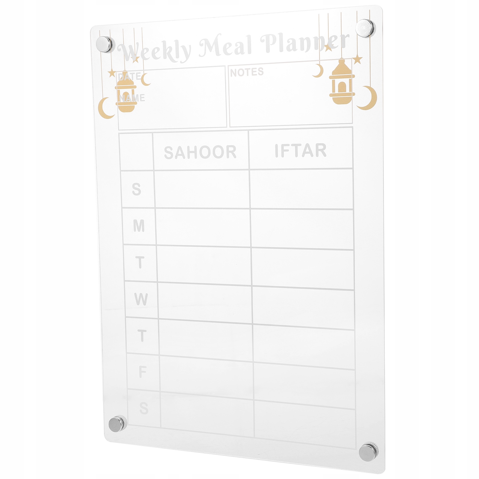 NAKLEJKI MAGNETYCZNE AKRYLOWE PLANER POSIŁKÓW RODZINNYCH Rodzaj inny