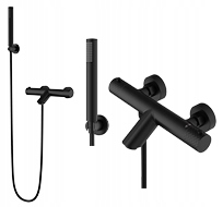 Termostatická batéria do vane čierna kohútik Glami termostat hlavica vaňa