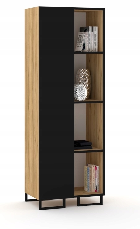 

Witryna Szafka Komoda Wysoka Craft Czarna Loft