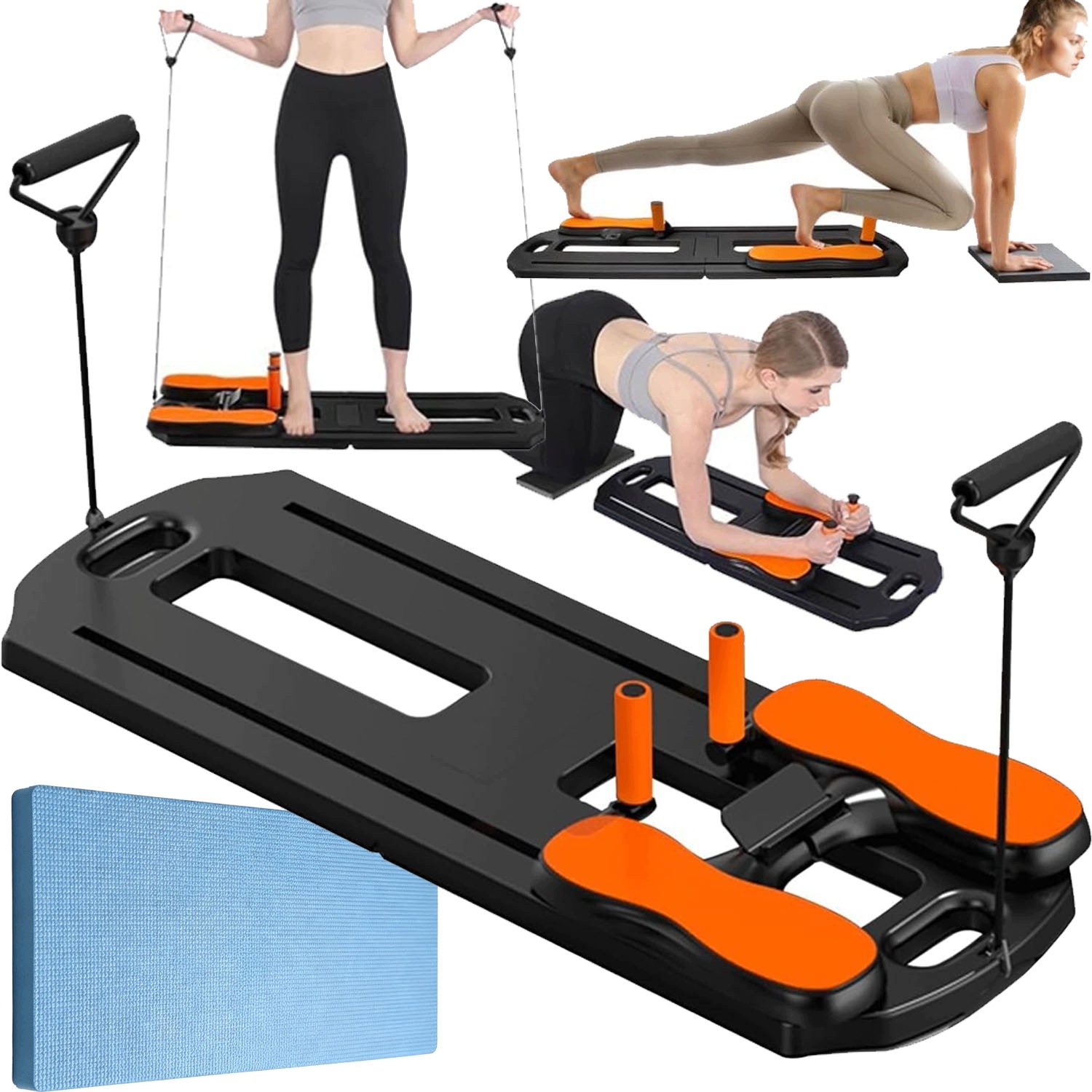 Deska Na Pilates Cvičení jógy a břicha nohou Nápad s odporovou páskou Fitness