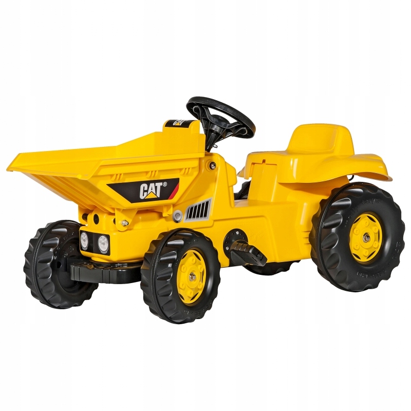 Traktorek dziecięcy Rolly Toys Wywrotka Rolly-Kid Cat Błyskawiczny Żółty