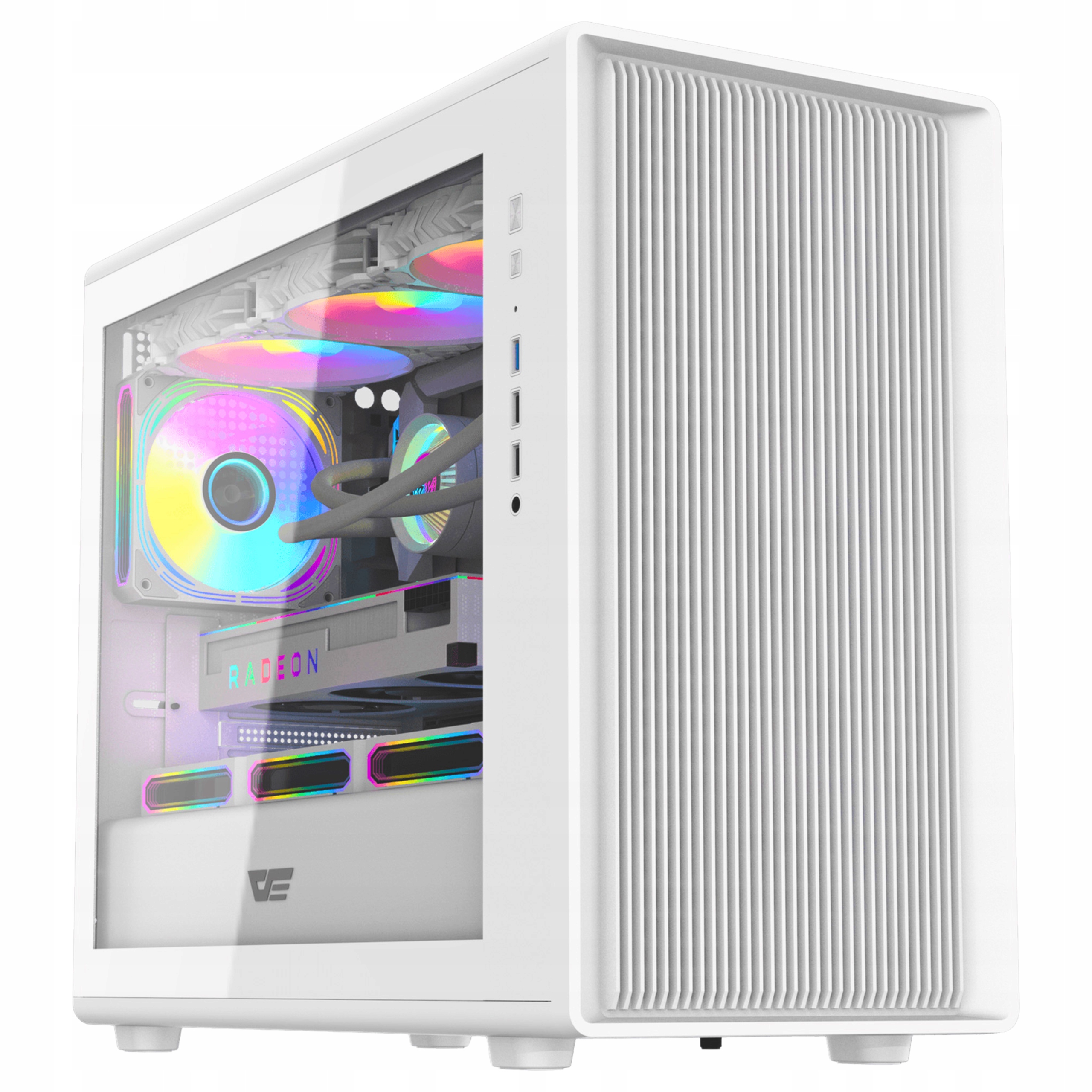 Počítačová Počítačová Skříň darkFlash DB460M Big Tower, m-ATX sklo , bílá, Usb 3.0