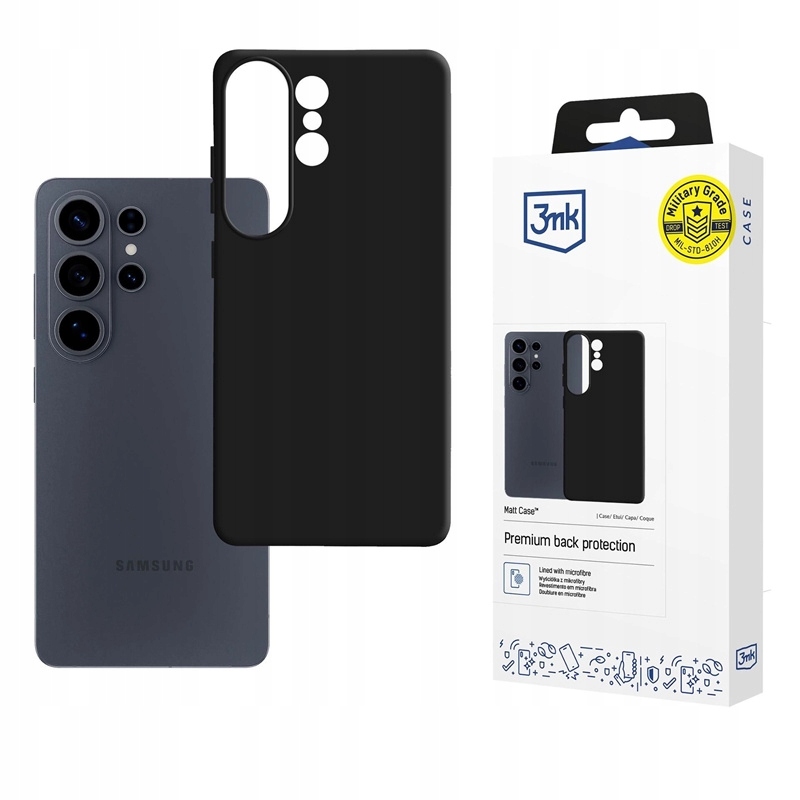 Etui 3MK do Galaxy S26 Ultra Matt Case Oryginalne Czarne Matowe Plecki