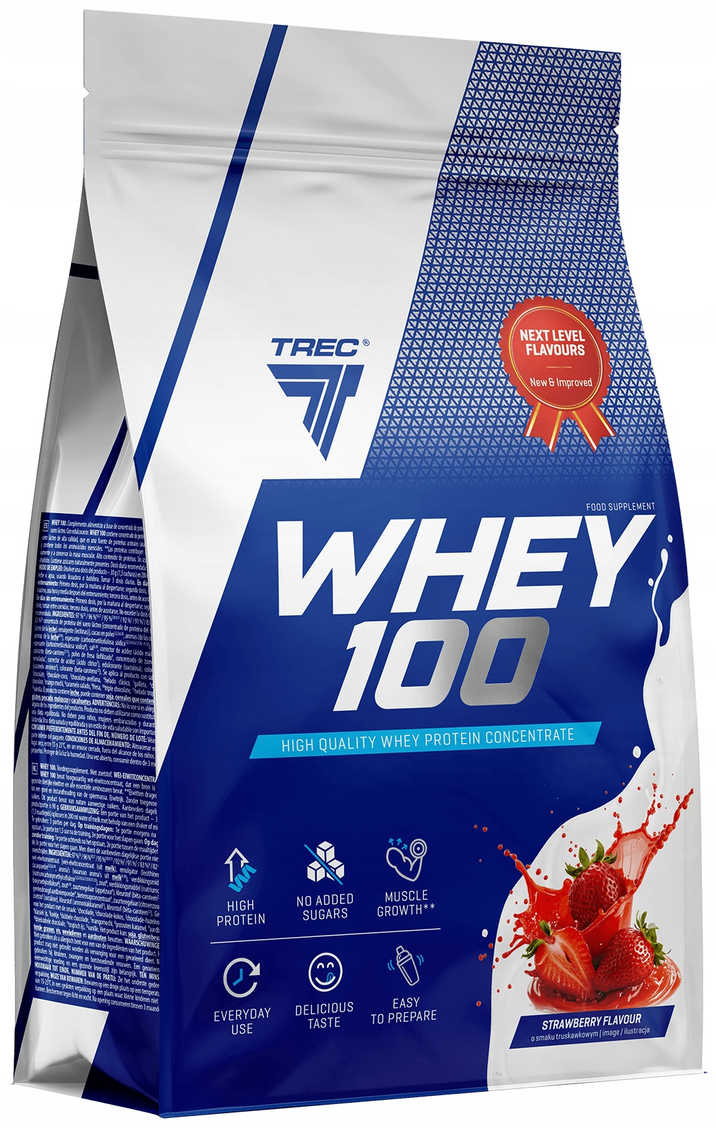 Protein Trec Nutrition koncentrát Wpc jahodový prášek 900 g