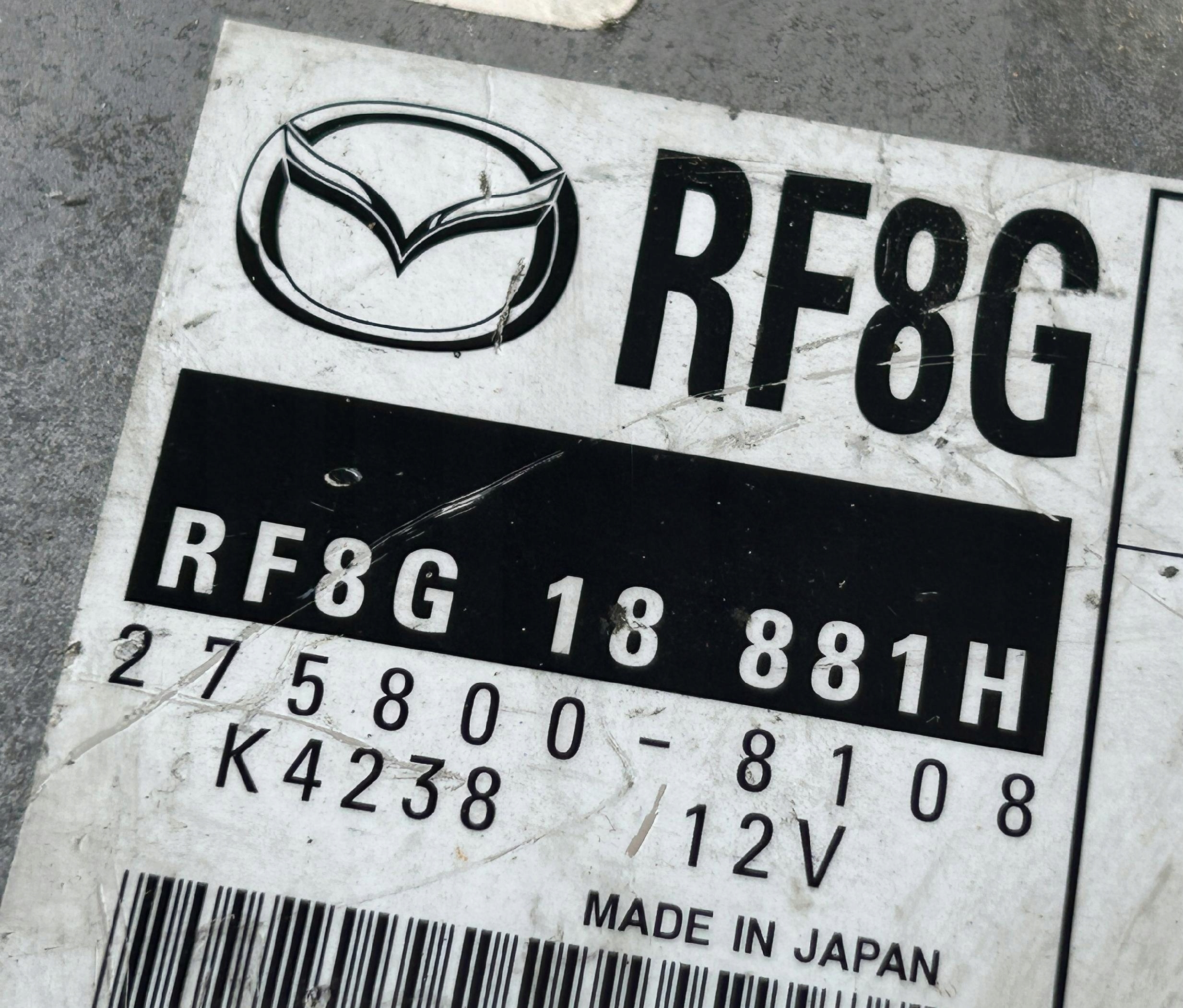 control unit of the engine MAZDA 6 GH 2.0 CITD 275800-8108