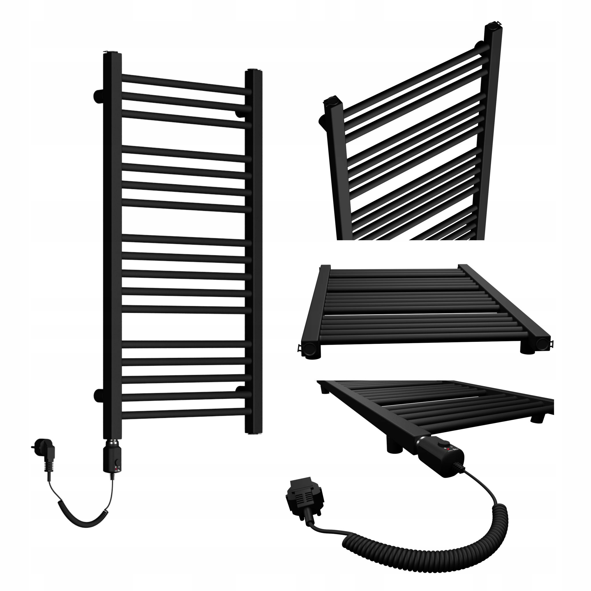 Elektrický ohřívač Dave 1120x550 Černý ohřívač 600W s