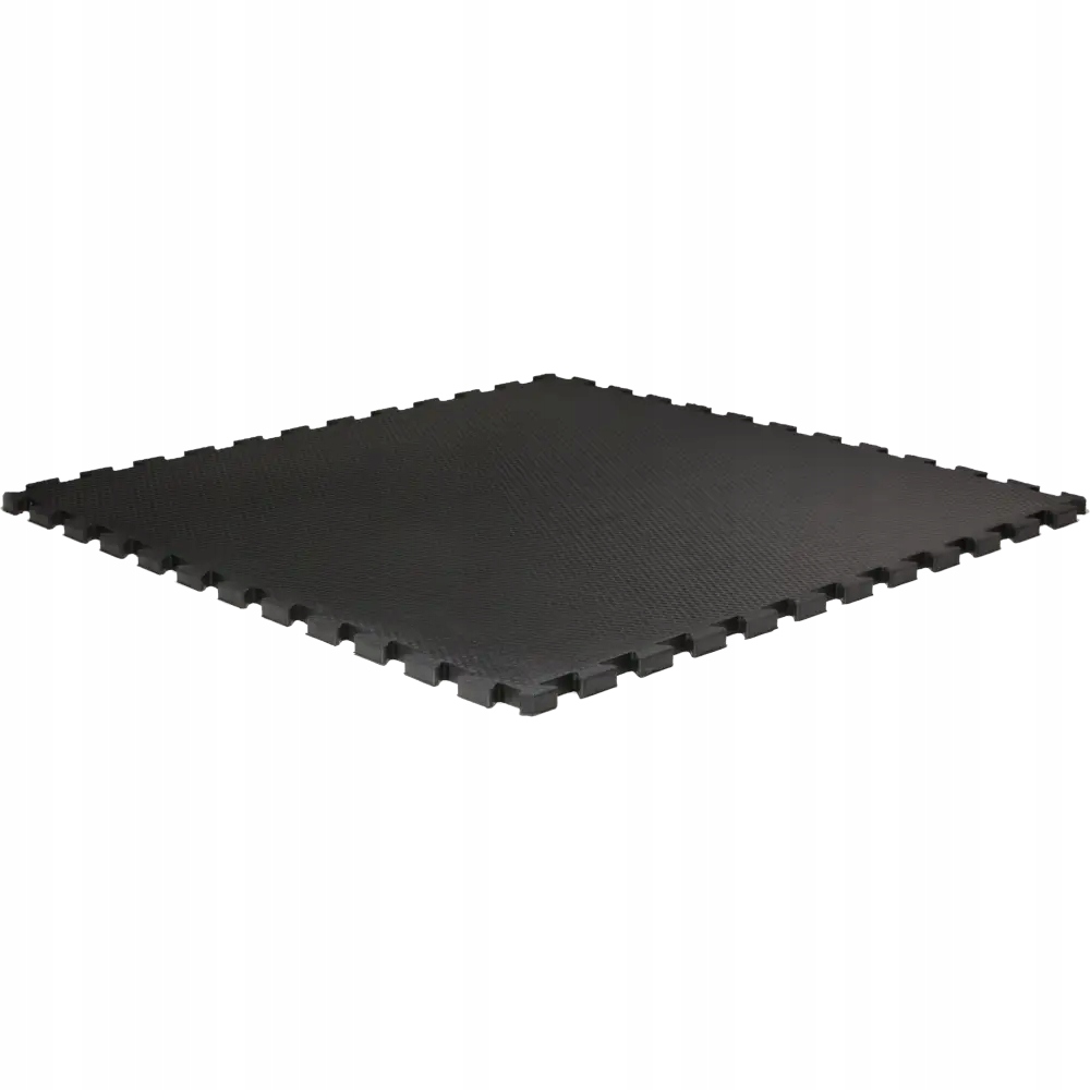 Podłoga gumowa Mata ochronna 100x 100 cm puzzle Black 20mm