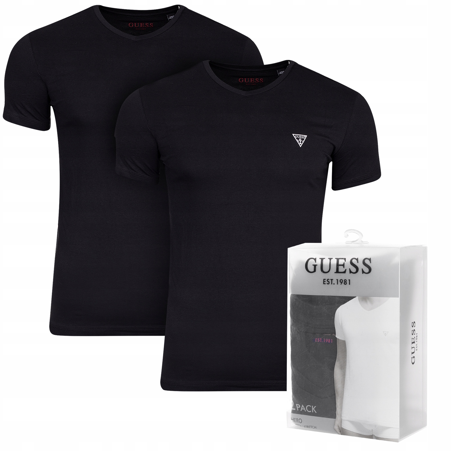 Guess Tričko 2PACK Pánské Tričko U97G03 Dárek