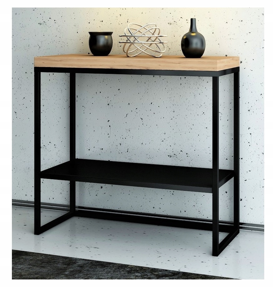 

Konsola metalowa loft industrial stolik z półką