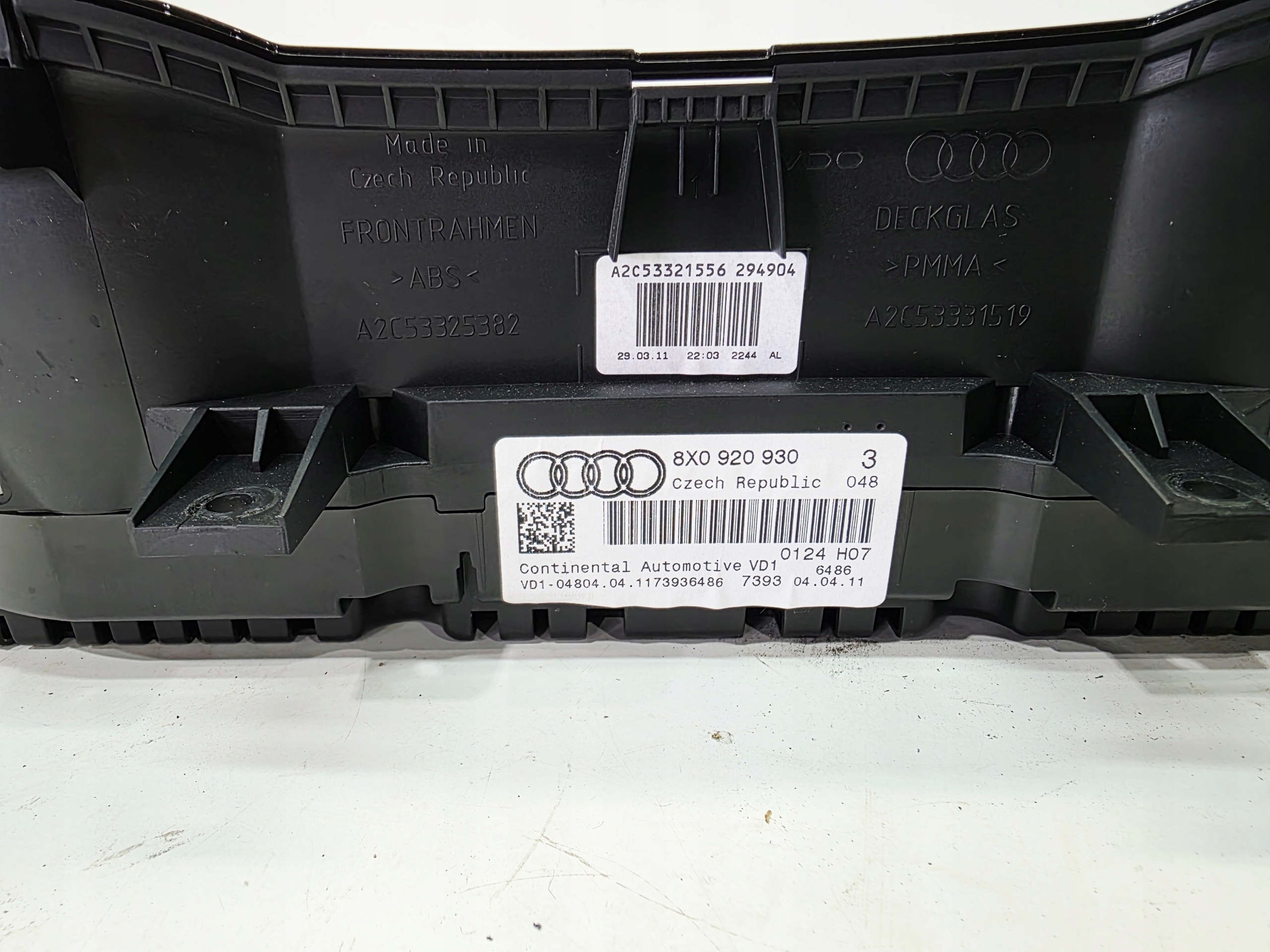 dials dials AUDI A1 8X petrol 8X0920930 EUROPA