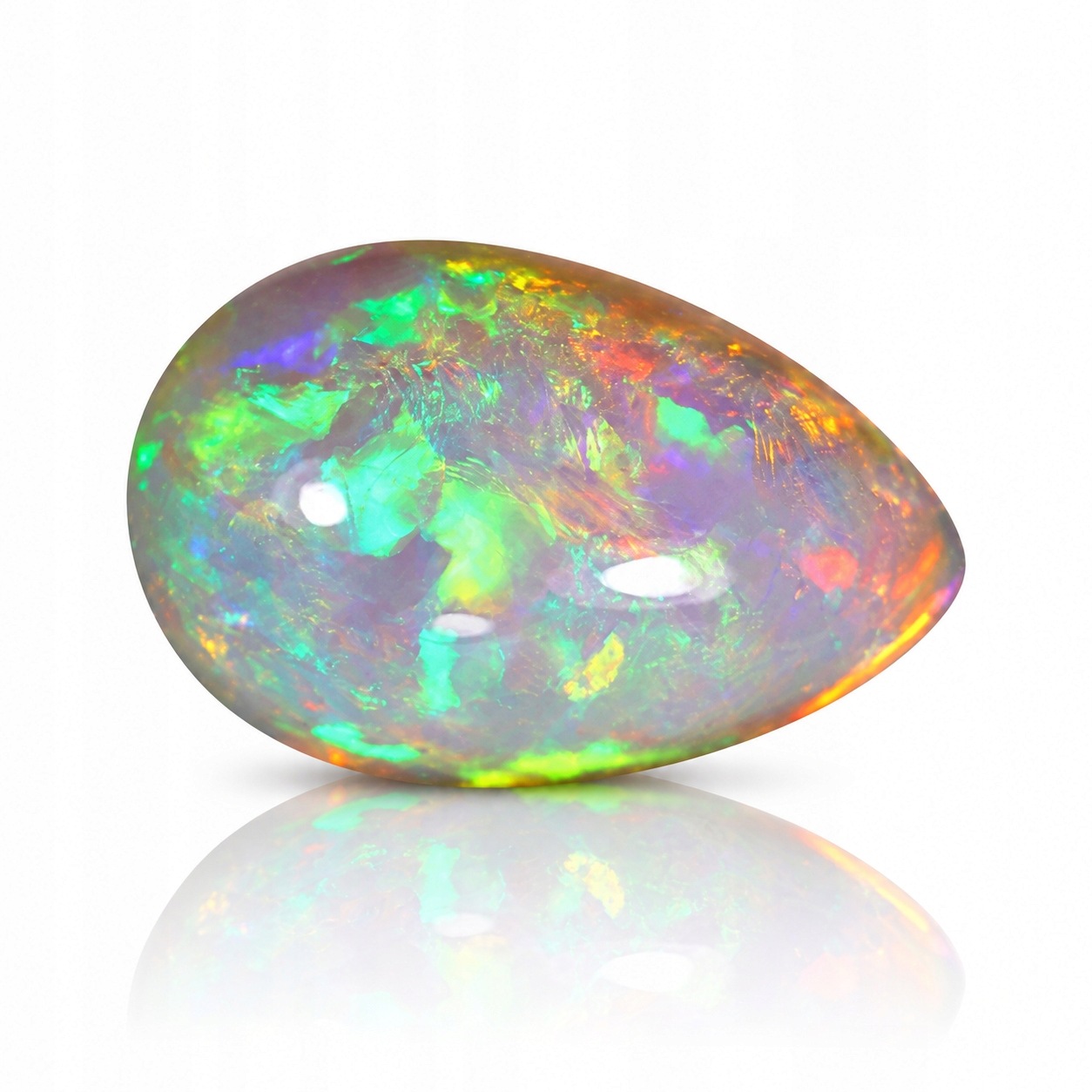 Přírodní opál 4.24 ct Kabošon Etiopie certifikát Wbd