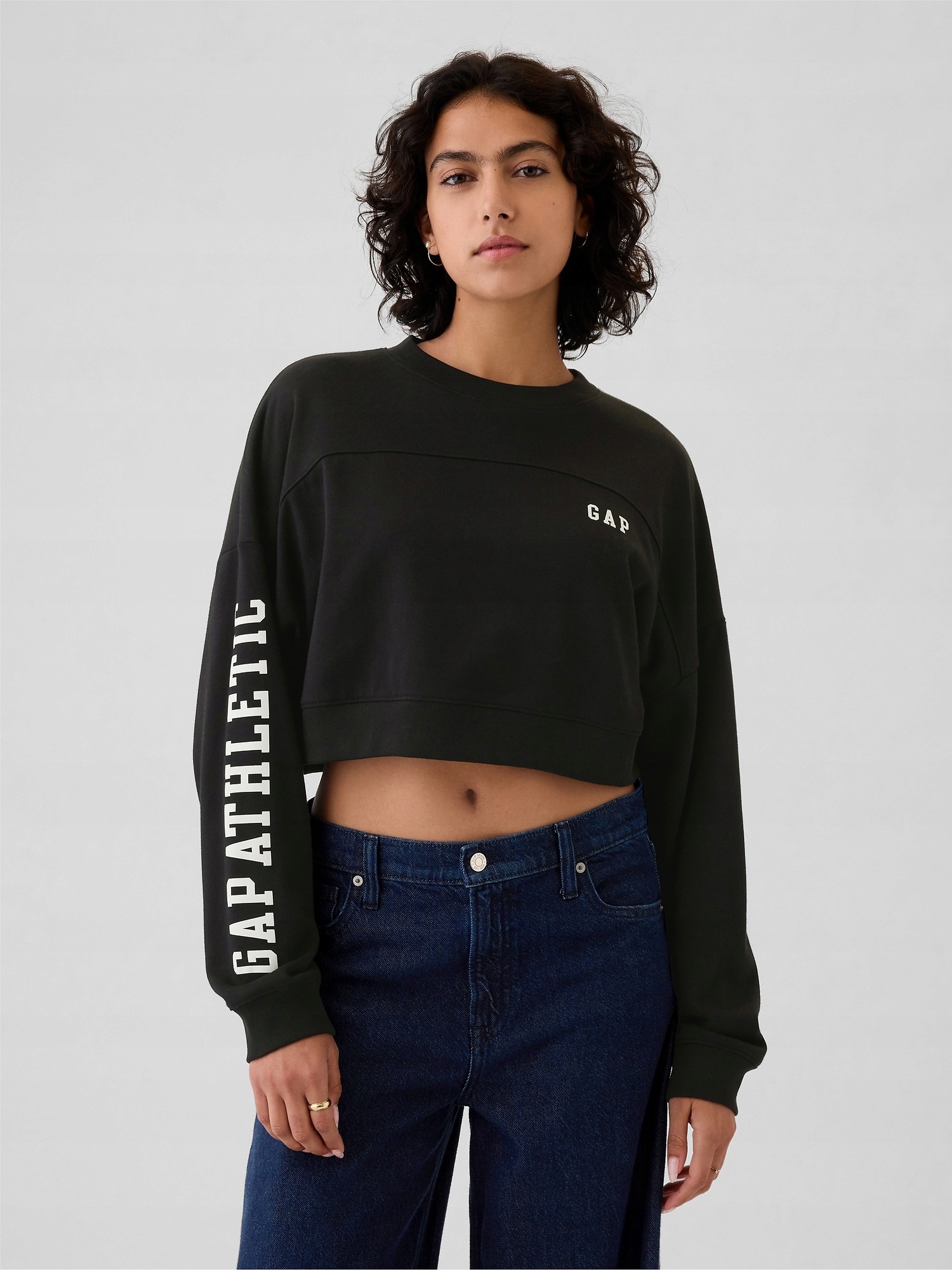 Gap Crop mikina s logem černá