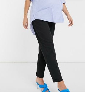 MATERNITY SPODNIE DAMSKIE PROSTE CZARNE 40 1DUN