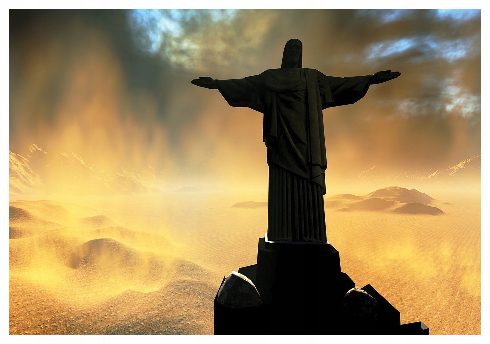 Fototapeta Kristus Spasiteľ Rio de Janeiro panoráma 416x254 lepidlo