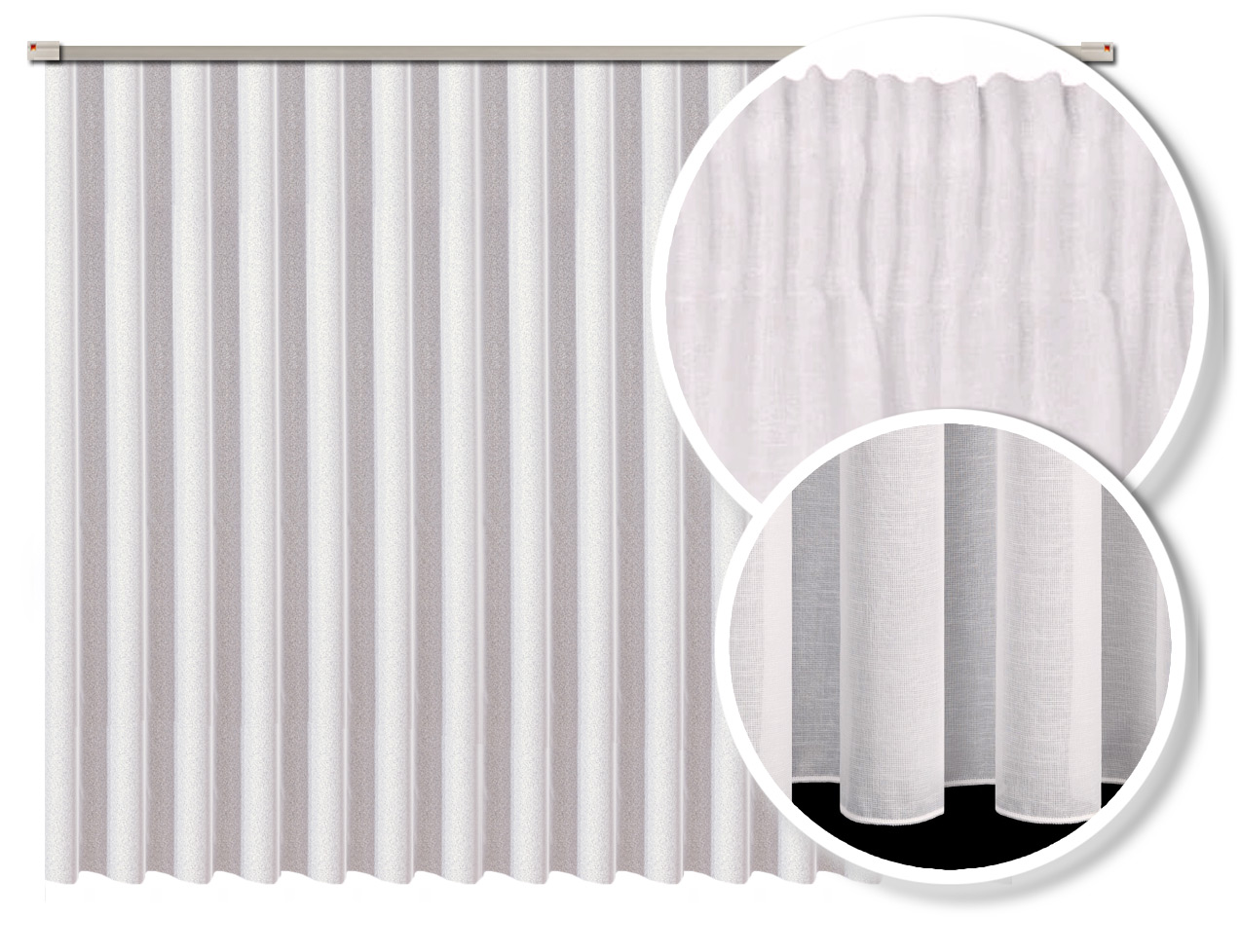 Hotová Záclona Sable Voál Francouzská 121 Ecru Obc