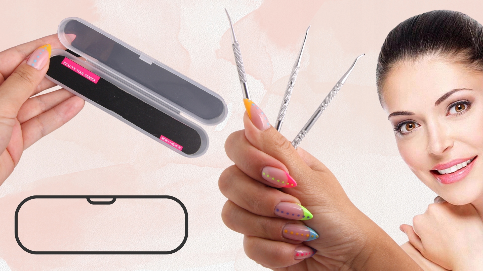 ZESTAW DO WRASTAJĄCYCH PAZNOKCI ŁYŻECZKI PODOLOG Skład zestawu sonda