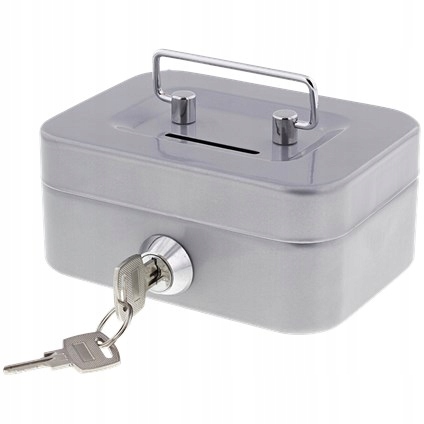 

Skarbonka Metalowa Sejf Na Klucz Mała Na Pieniądze