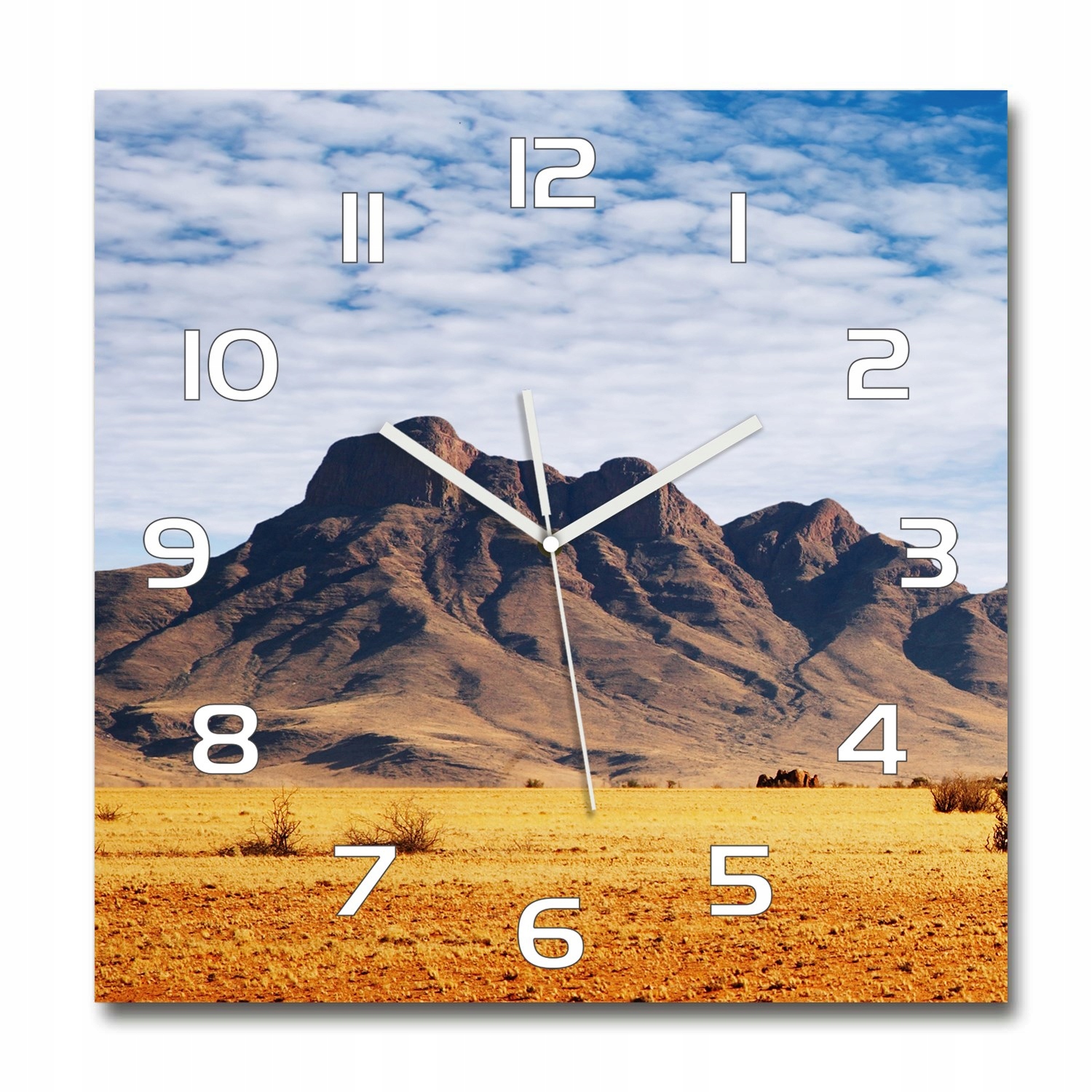 

Szklany duży zegar wiszący Skały w Namibii 60x60cm