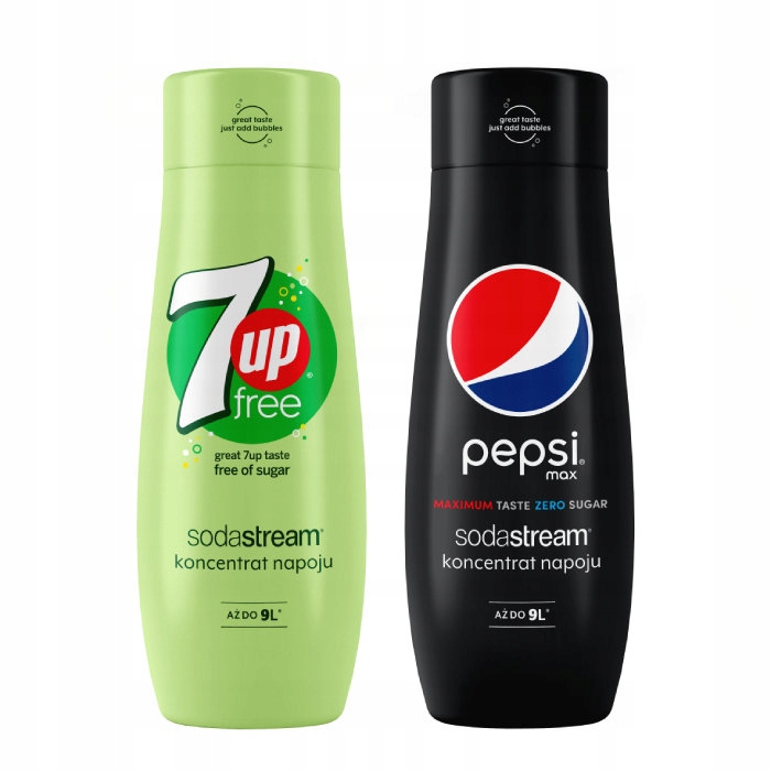 

Syrop SodaStream 7up Free, Pepsi Max 2x440ml
