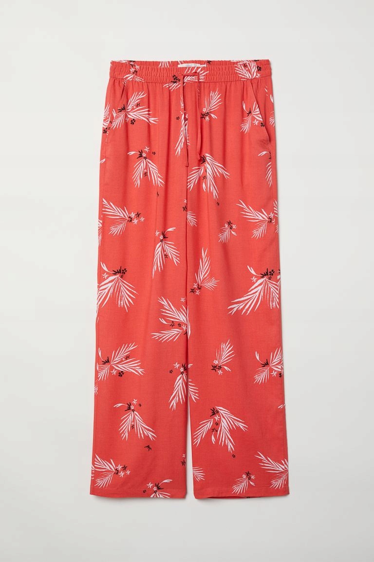

spodnie z wiskozy wzorzyste h&M trend 36 S G14