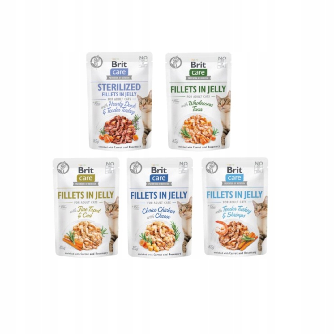 Levně mokré krmivo pro kočky Sáčky Brit Care Cat Galeretka MIX 24X 85 g