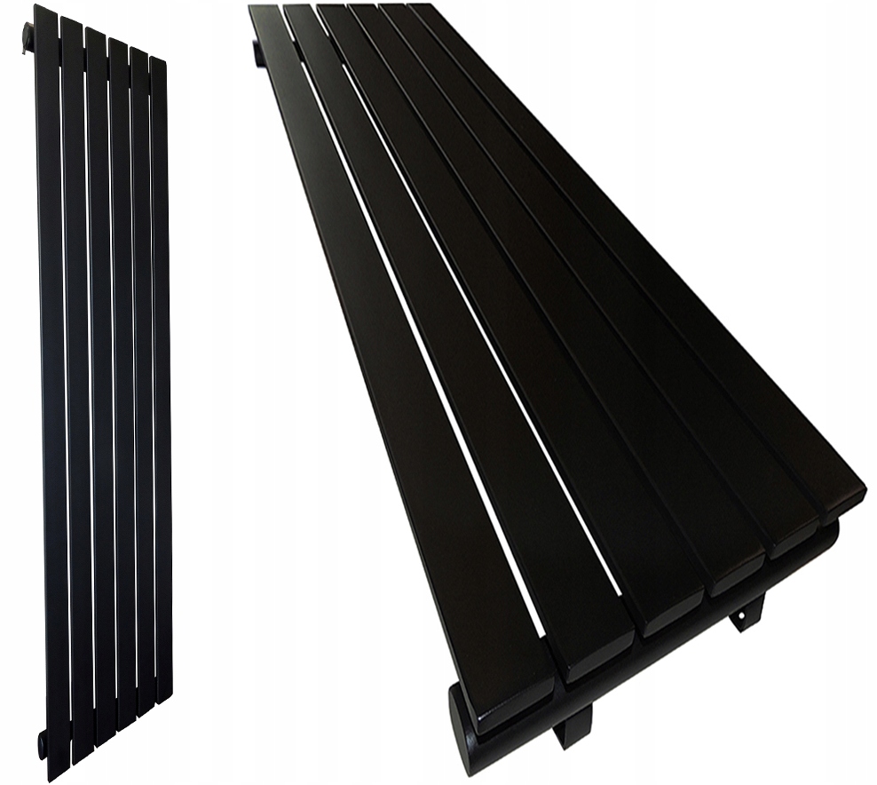 

Grzejnik Pokojowy Deco 140x45 Loft Czarny Mat Str.