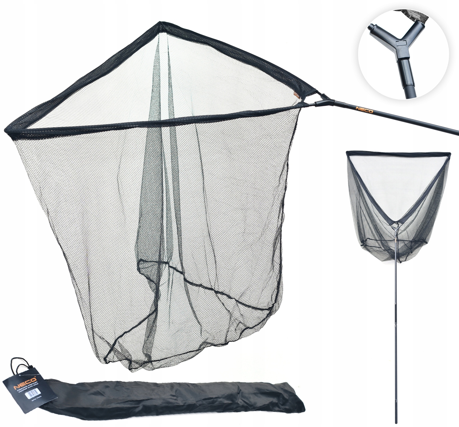 Potężny Podbierak Karpiowy 2,8m Neco Premium Black 100 x 100cm x 125cm