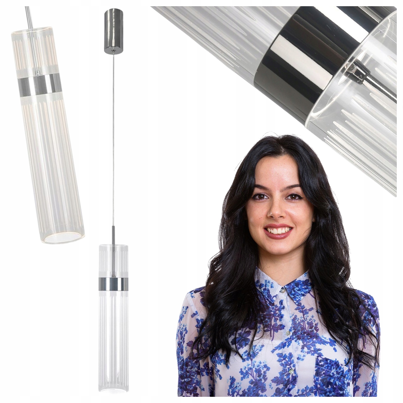 Závěsná Lampa Ambiente Stříbrná Led 6W S Proměnlivou Barvou Světla Cct