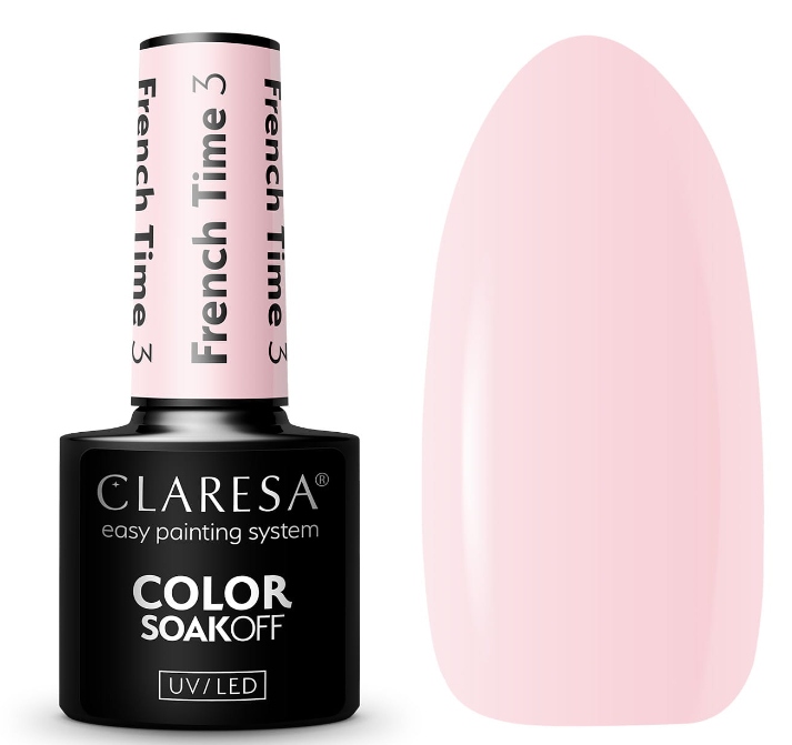CLARESA LAKIER HYBRYDOWY UV/LED FRENCH TIME 3