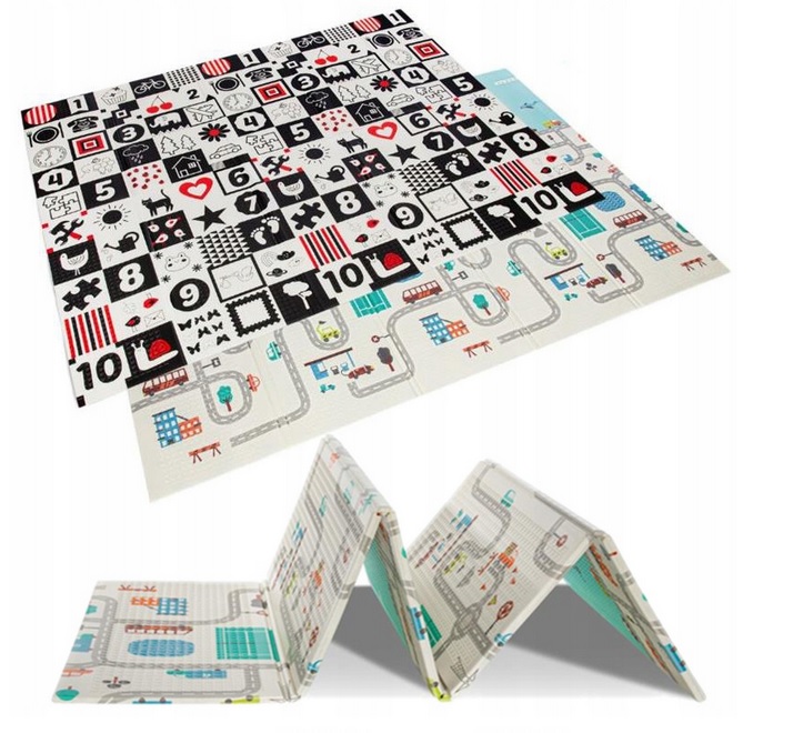 Mata edukacyjna DWUSTRONNA MIASTO 200x150 BL122 BOCIOLAND