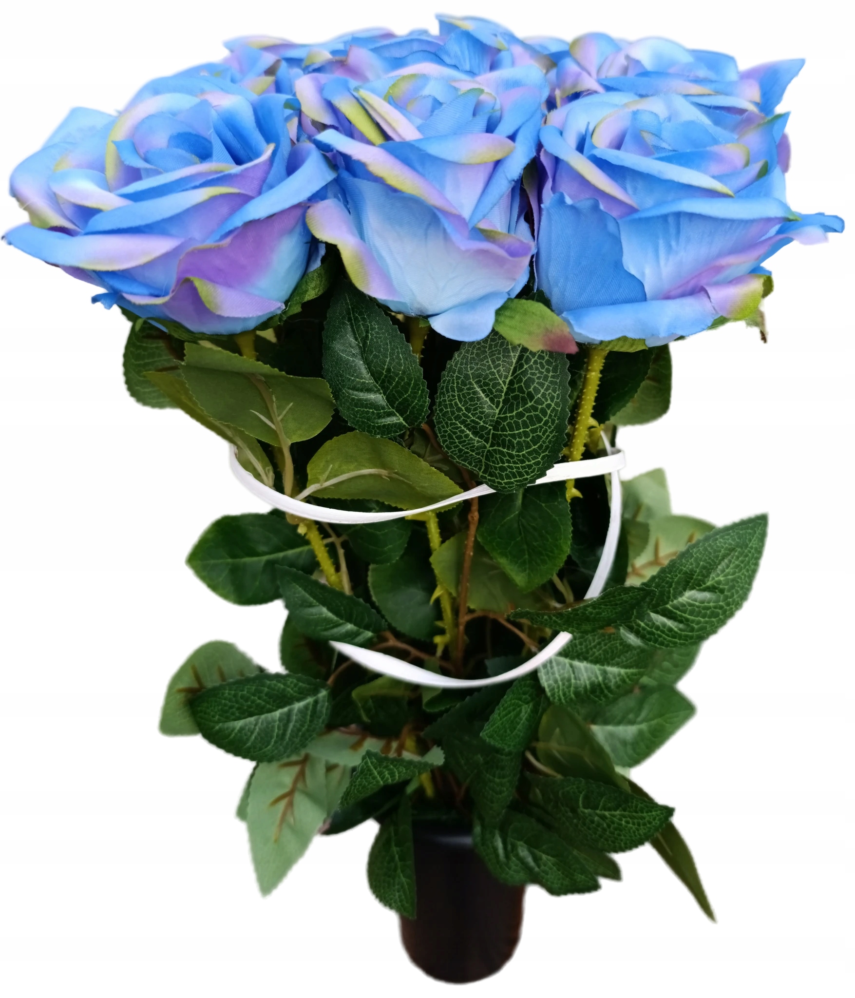 Kytice Prémiových Růží! Kompozice do vázy Umělé Květy na hrob nebo hřbitov.