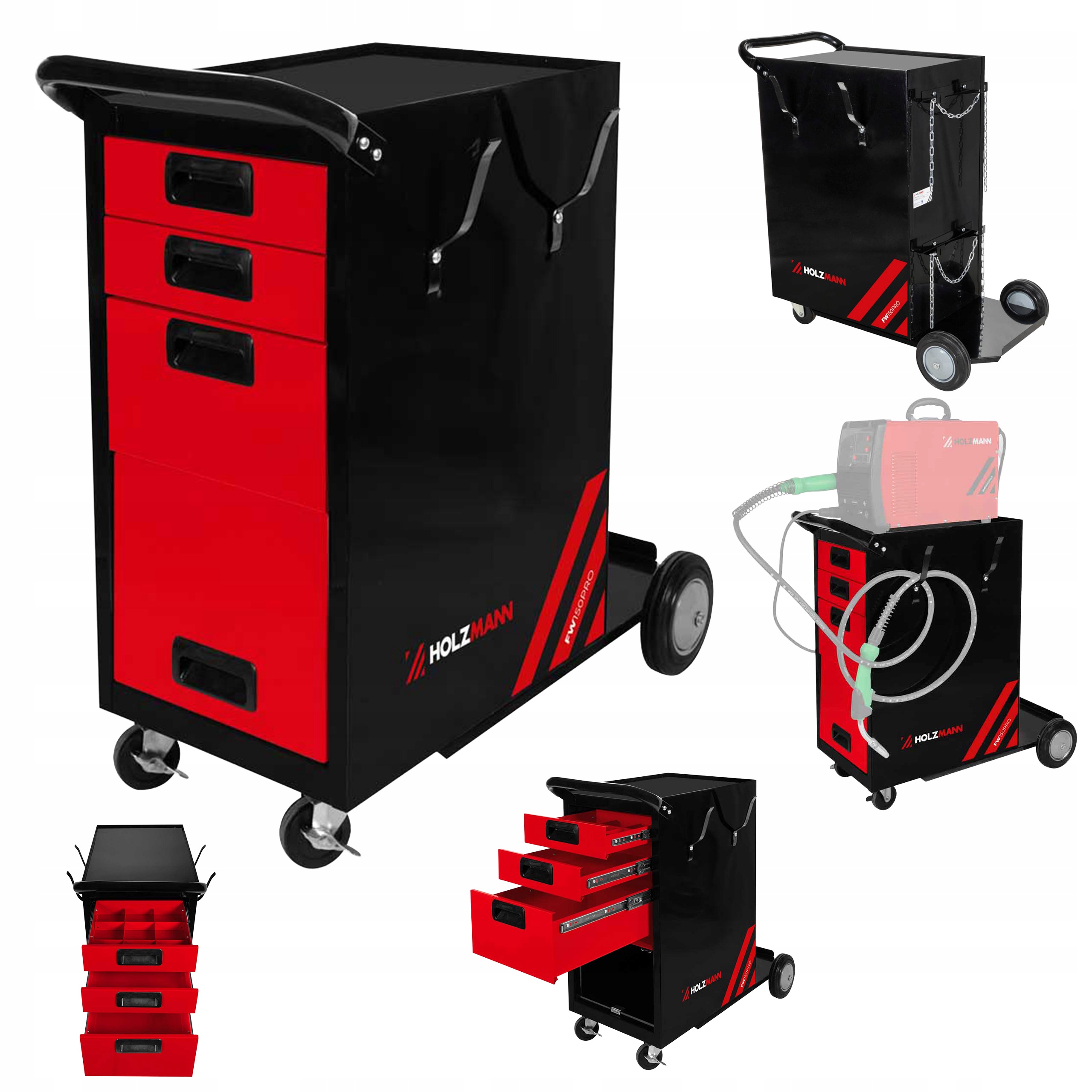 Svářečský vozík pro svařování svařovacího stroje a přepravu zásuvek