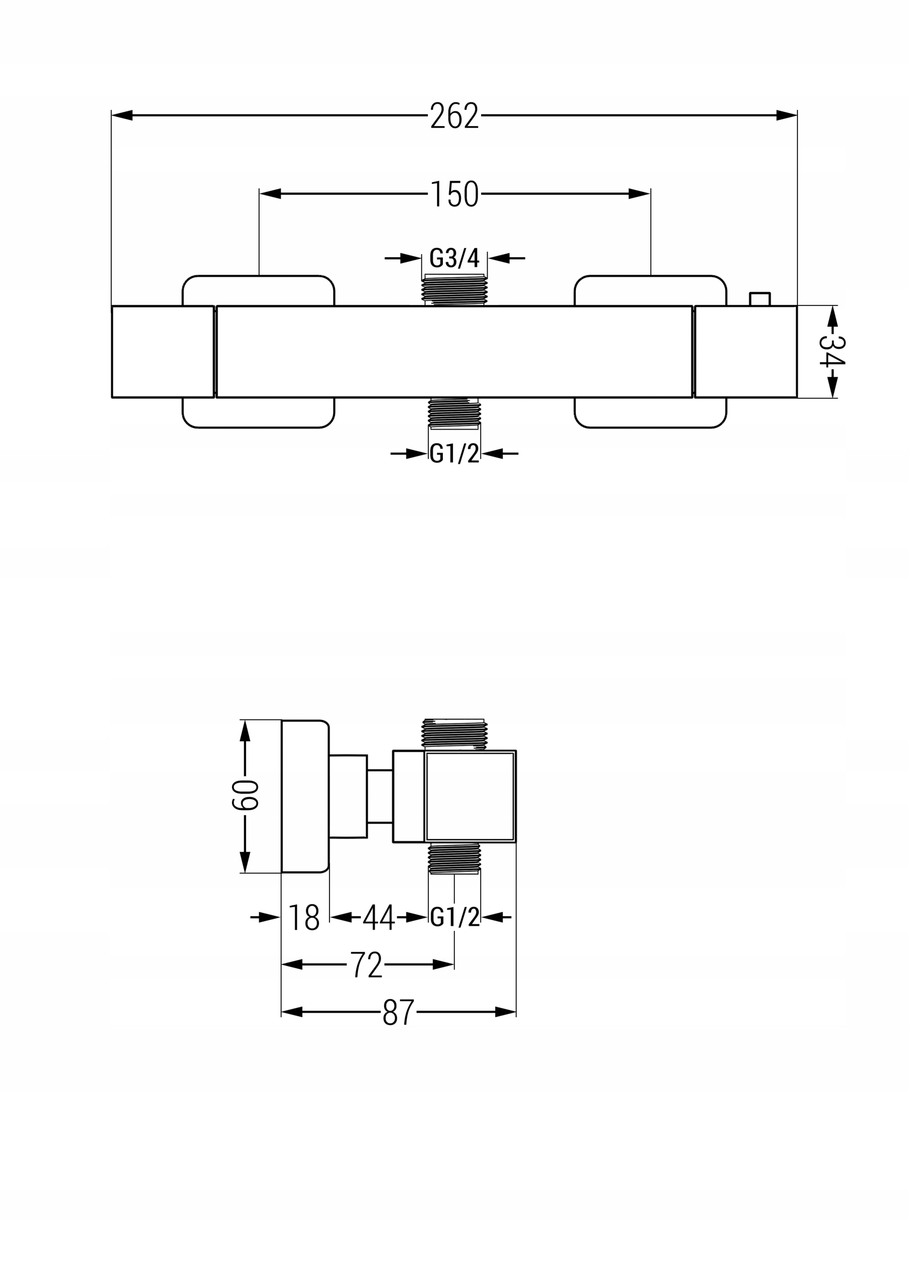 MEXEN CUBE BATERIA NATRYSKOWA TERMOSTAT GRAFIT Marka Mexen