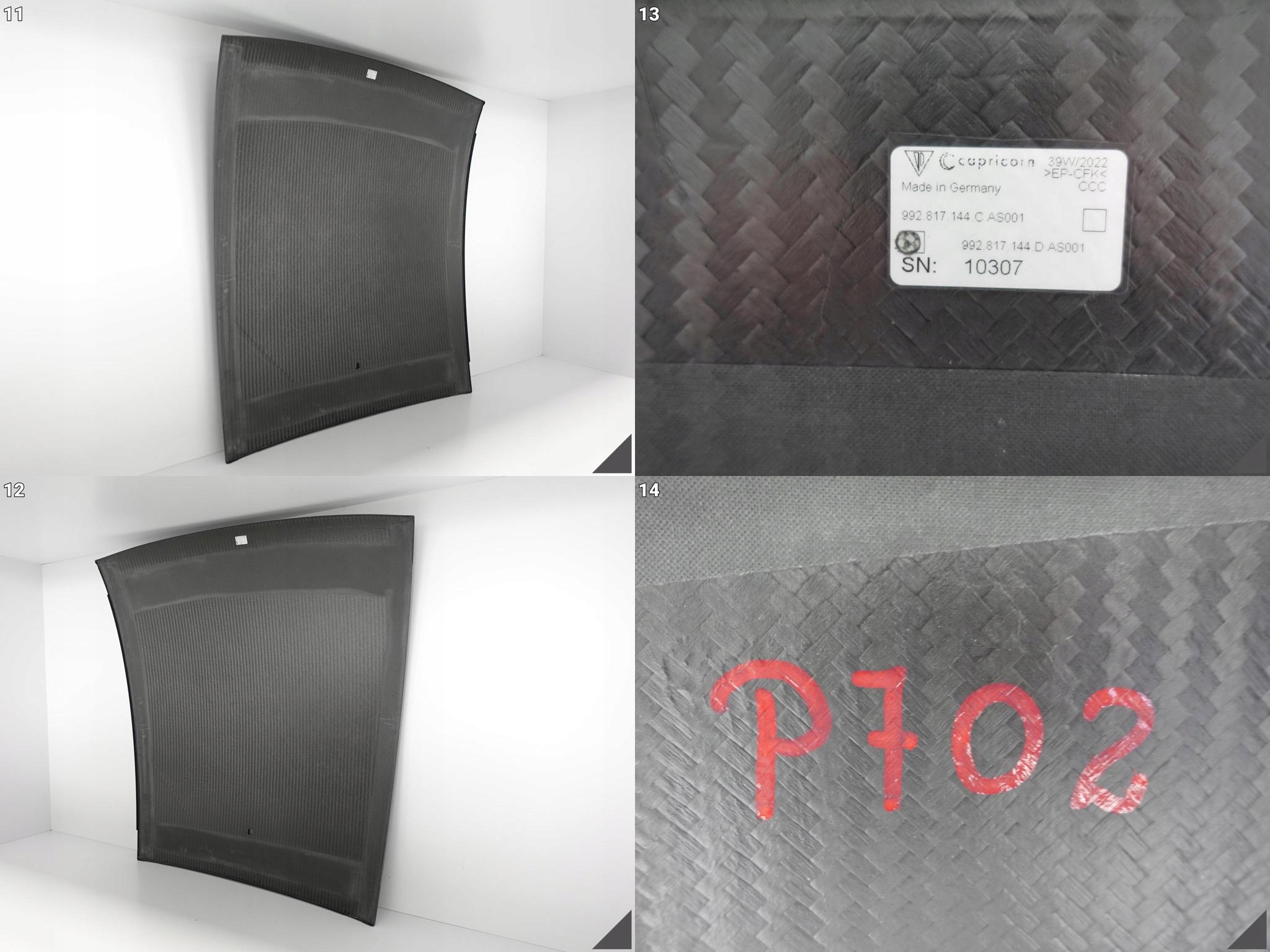 PORSCHE 992 19- CARBON dach Blende Abdeckung äußere
