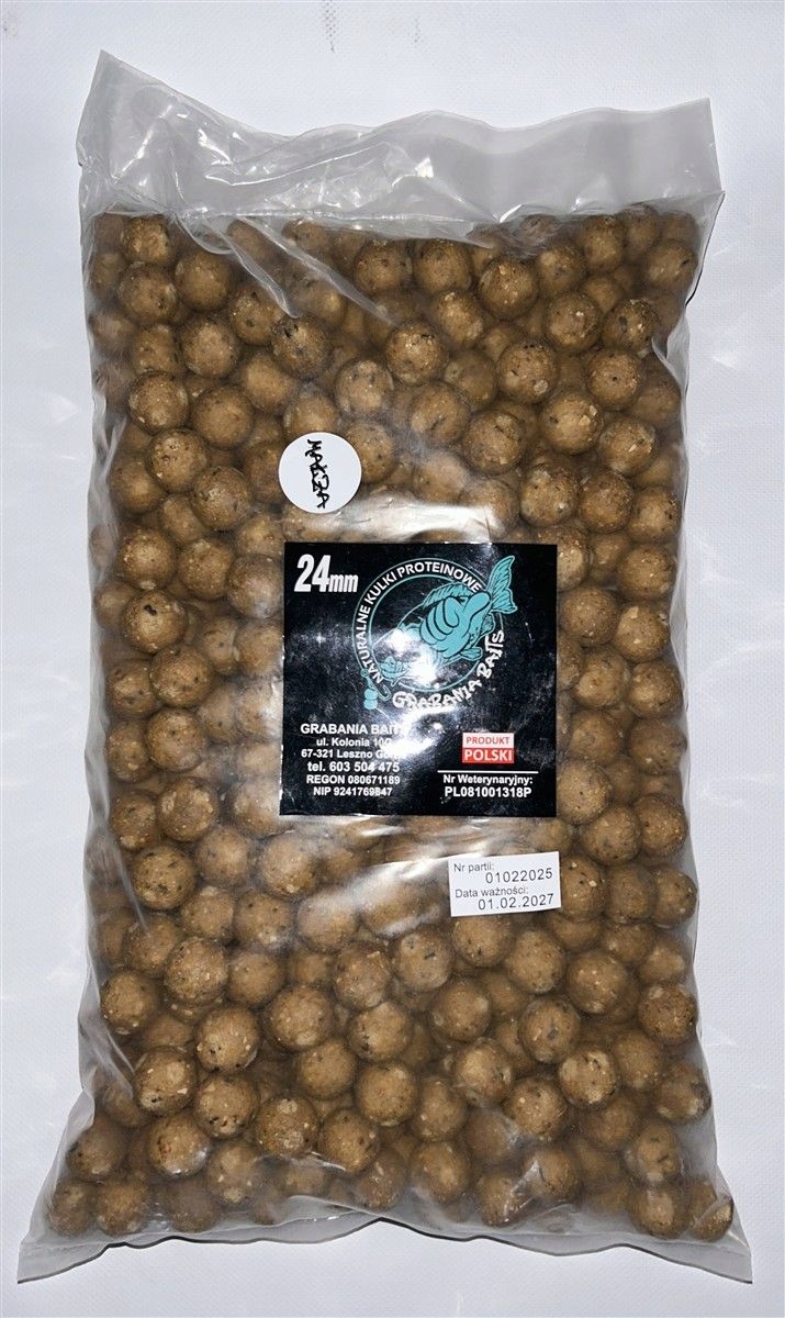 Kulki proteinowe GrabaniaBaits Małża 24mm 5kg