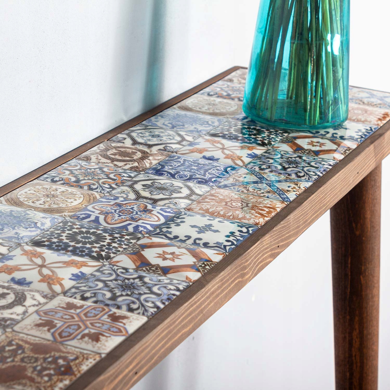 Drewniana Konsola z ceramiki Przedpokój 92x20 Kod producenta CERCON9220ES