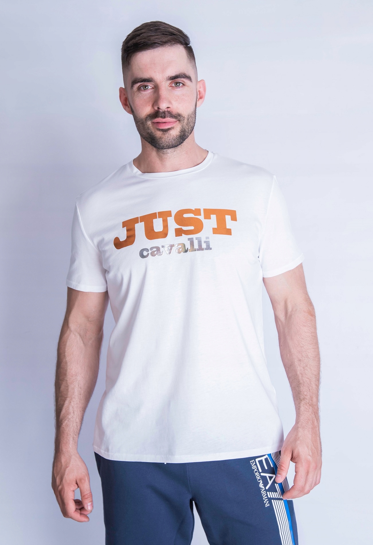 pánské tričko bílé Just Cavalli vel. S