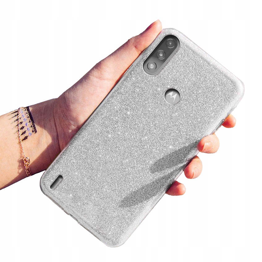 

Etui do Motorola Moto E7 Power Bling Brokat +szkło