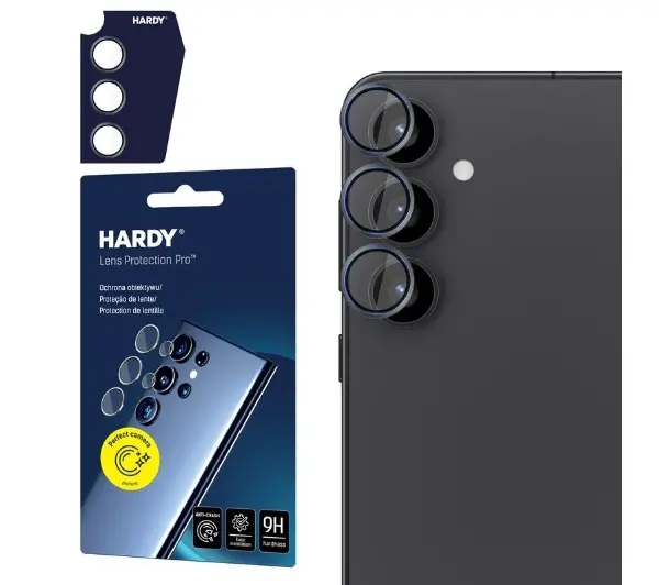 Tvrzené sklo 3mk Hardy Lens Protection Pro Black pro Samsung Galaxy S25+