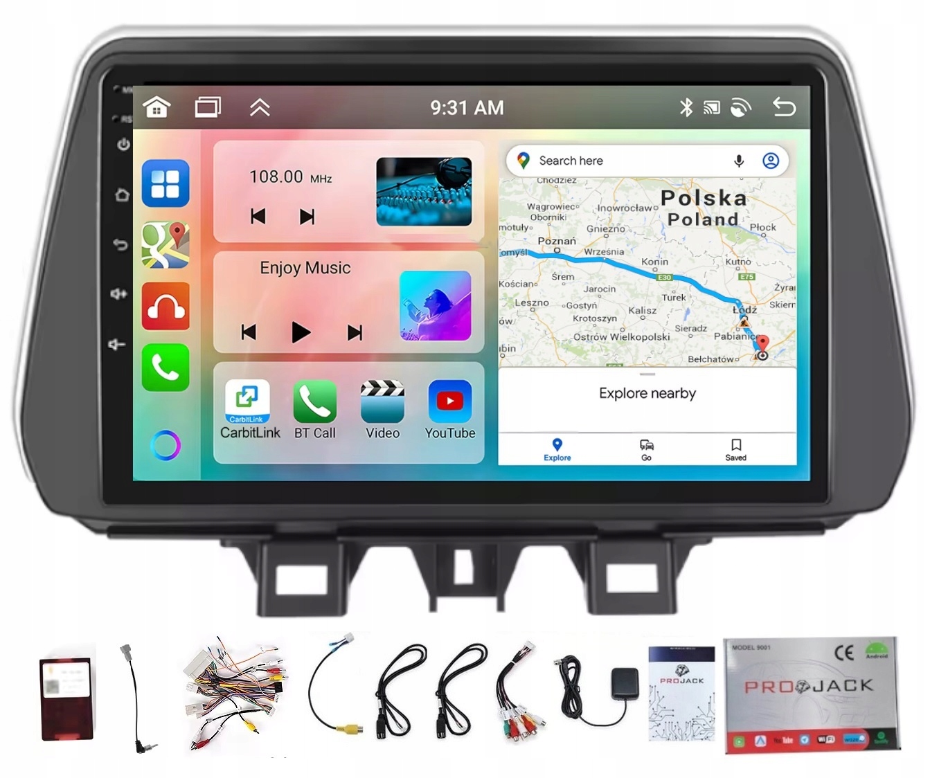 Autorádio S Gps Navigací Android Hyundai Tucson 2018-2021 Carplay Wifi 6GB Ram 128GB Paměť