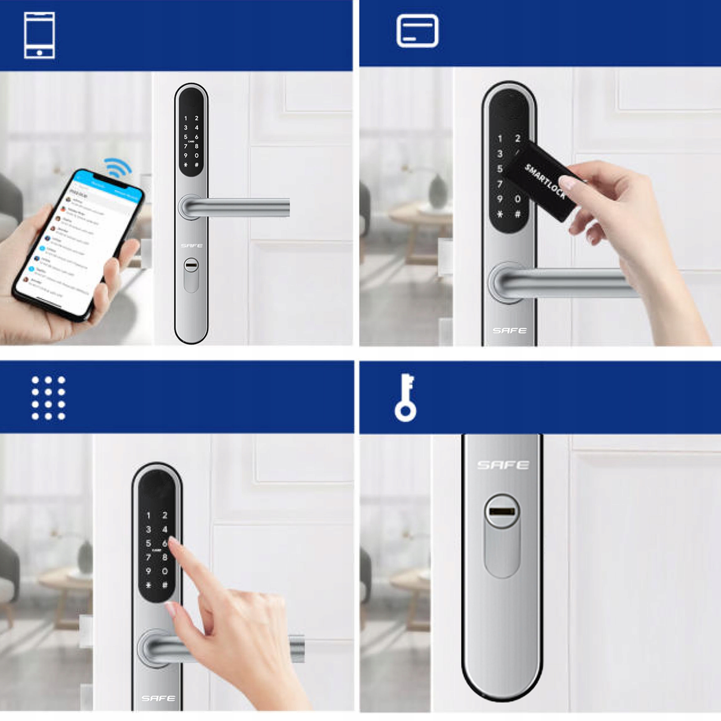 ELEKTRONICZNY ZAMEK KLAMKA do drzwi APP TTlock KOD PIN BOOKING r. 72 85 92 Rodzaj Klamka zewnętrzna